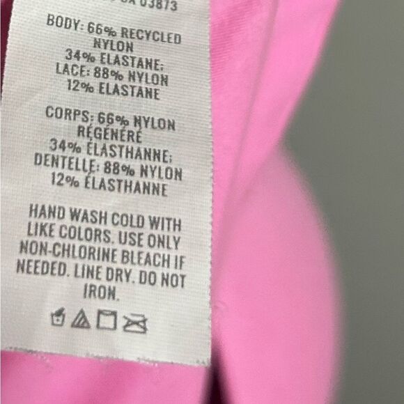 Aerie Real Sunnie Wireless Racerback Bra in Pink Lace Size 34C - Picture 11 of 11